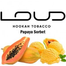 Тютюн Loud Papaya Sorbet (Папайя, Полуниця, Вершки) 100gr