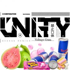 Табак Unity Voltage Gum (Сладкая жвачка, Энергетик, Гуава) 100 г
